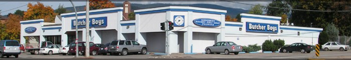 Butcher Boys Food Market on Pleasant Valley Road, Vernon British Columbia Canada